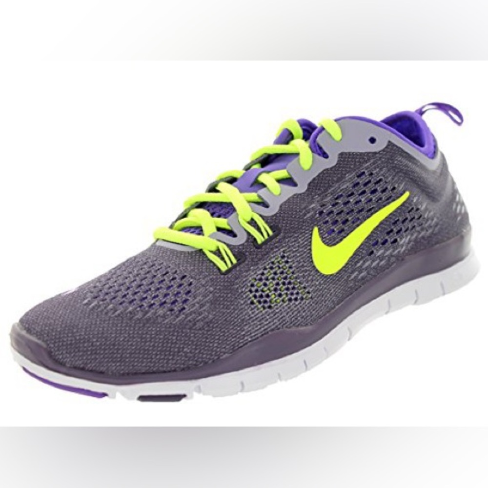 Nike Purple Neon Free Flyknit Running Shoes